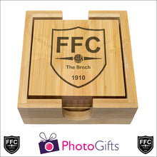Load image into Gallery viewer, FFC Bamboo Coaster Set