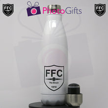Load image into Gallery viewer, FFC 500ml Water Bottle White - Crest