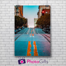 Load image into Gallery viewer, Portrait print of a road as printed by Photogifts.co.uk