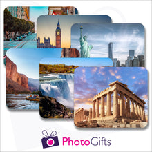 Load image into Gallery viewer, Pack of six individually personalised placemats with your own choice of image as produced by Photogifts.co.uk