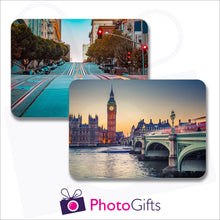 Load image into Gallery viewer, Pack of two individually personalised placemats with your own choice of image as produced by Photogifts.co.uk