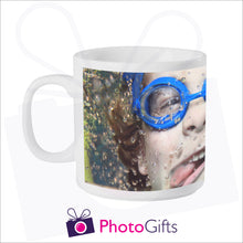 Load image into Gallery viewer, Personalised 6oz smug mug with your own choice of image on the mug as produced by Photogifts.co.uk
