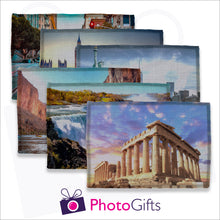 Load image into Gallery viewer, Six individually personalised linen placemats with your own choice of image as produced by Photogifts.co.uk