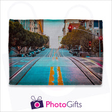 Load image into Gallery viewer, An individually personalised linen placemat with your own choice of image as produced by Photogifts.co.uk