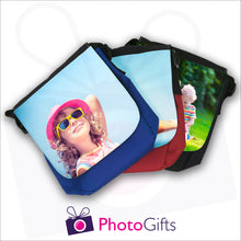 Load image into Gallery viewer, Personalised mini reporter bag collection with your own choice of image on the front flap as produced by Photogifts.co.uk