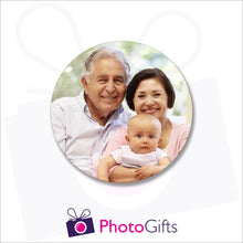 Load image into Gallery viewer, A single personalised hard board drinks coaster with your own choice of image as produced by Photogifts.co.uk