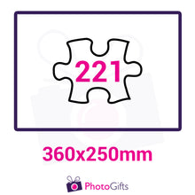 Load image into Gallery viewer, Personalised A3 jigsaw with your own choice of image. Breaks down into 221 pieces. As produced by Photogifts.co.uk
