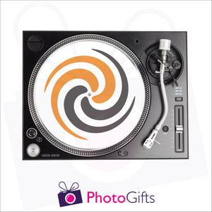 12inch personalised dj shipmate on record player as produced by Photogifts.co.uk