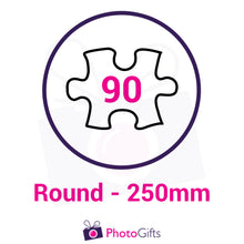 Load image into Gallery viewer, Personalised round shaped jigsaw with your own choice of image. Breaks down into 33 pieces . As produced by Photogifts.co.uk
